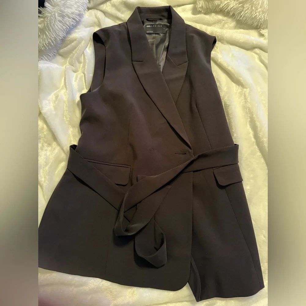 ASOS Black Sleeveless Blazer - Picture 5 of 14